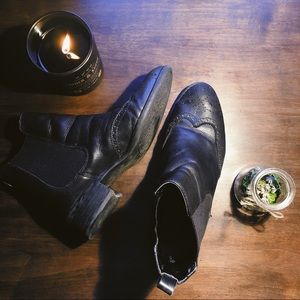 Black Franco Sarto Chelsea Boots